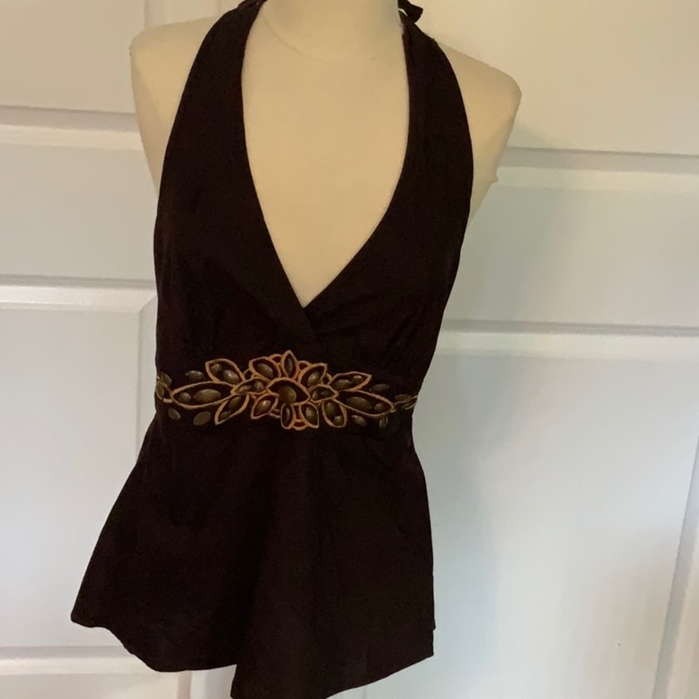 Brown halter top